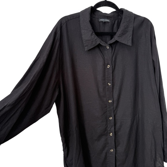 Universal Standard High-Low Dawn Stretch‎ Linen Tunic - Picture 6 of 10